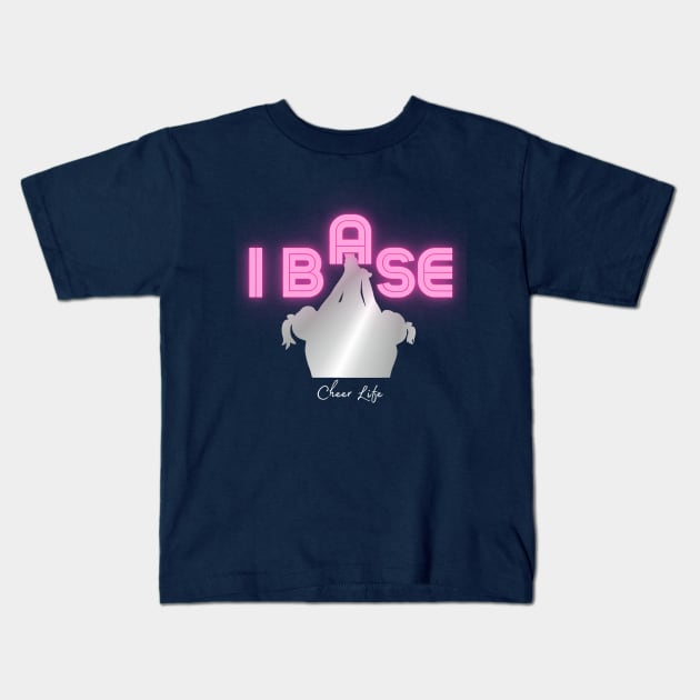 I base Cheer Kids T-Shirt by Sport-tees by Marino's